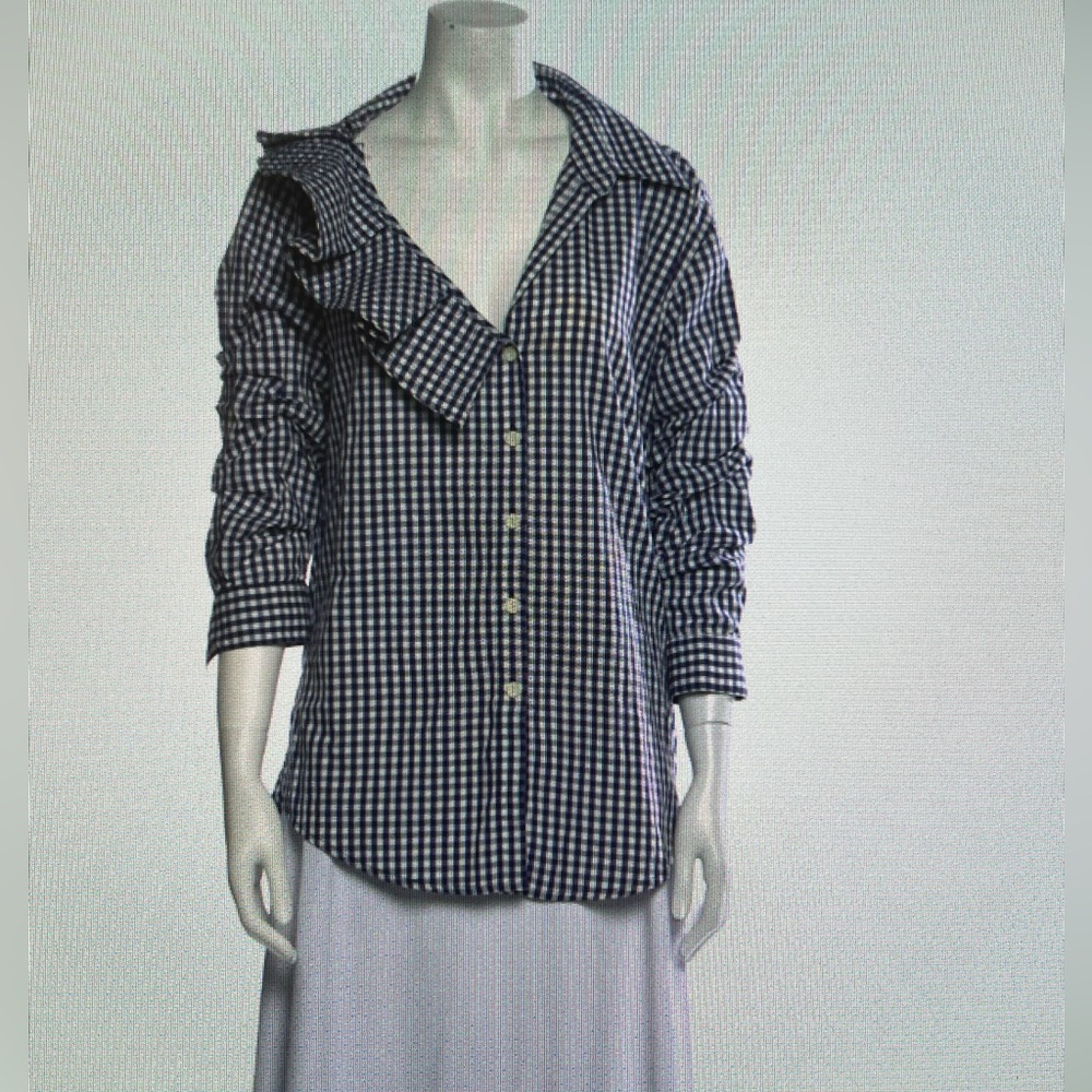 Johanna Ortiz Plaid Ruffle Top